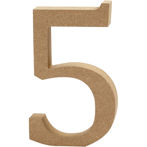 [CR56#343] Chiffre, 5, H: 13 cm, ép. 2 cm, 1 pièce