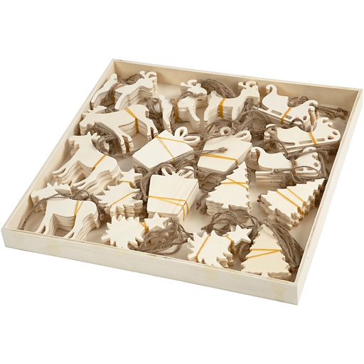 [CR56404] Ornements, dim. 7-9 cm - 90 pièces