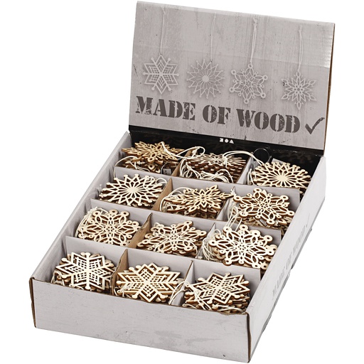 [CR56809] Ornamenten, d 7 cm, dikte 0,3 cm, 200 stuk/ 1 doos