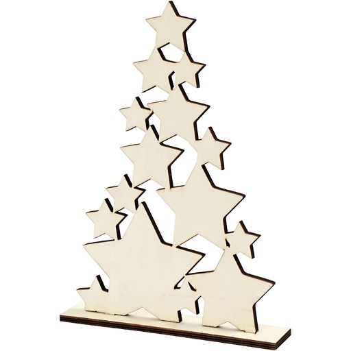 [CR56923] Sapin de Noël, H : 29,8 cm, P: 4 cm, L : 21,5 cm, 1 pièce