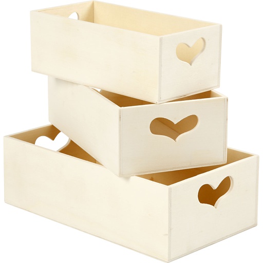 [CR57767] Opslagdozen hart set à 3 stuks, H: 6.3 + 5.8 + 5.5cm, L: 20.5 + 18 + 15.8 cm, B: 11.5 + 9.8 + 7.8 cm