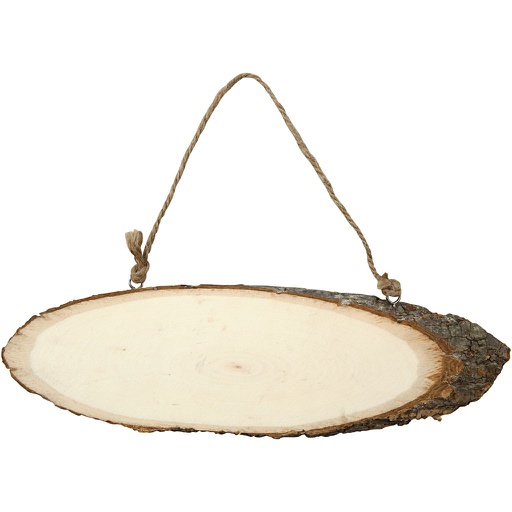 [CR577740] Deurhanger schild met schors, 23-28 cm