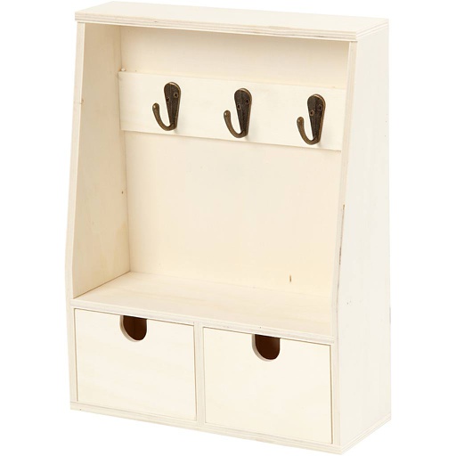 [CR57948] Coffre à clés, H: 28,5 cm, prof. 5-8 cm, L: 22 cm, 1 pièce
