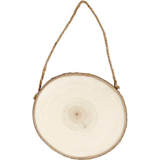 [CR57952] Deurhanger schild met schors, 12-14 cm 