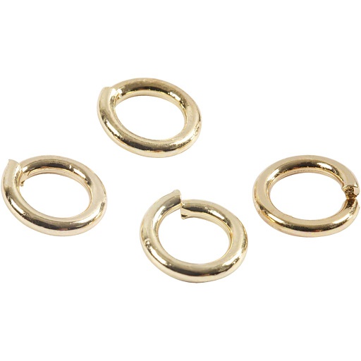 [CR61398] Ring rond 4,4mm , goud verguld, 500 stuks