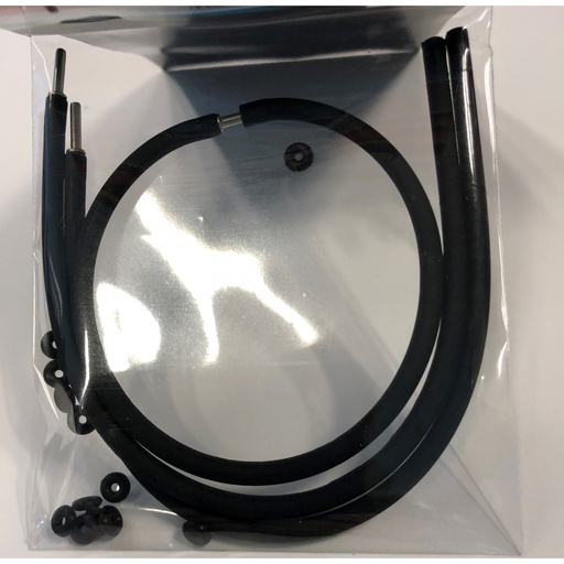 [CR61571] Armbanden, l: 20 cm, dikte 4 mm, 3 sets, zwart