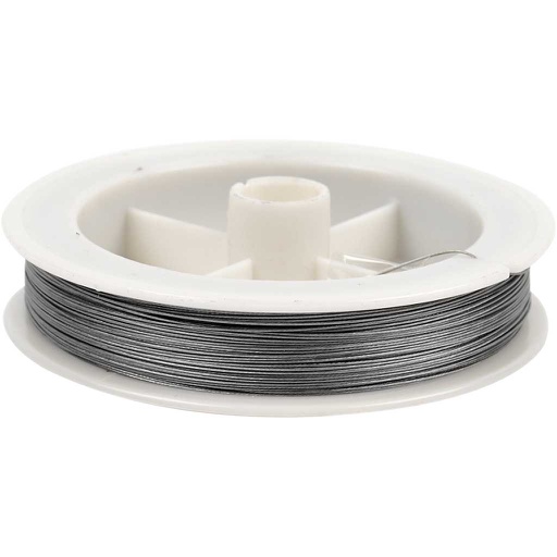 [CR61586] Sieradendraad gecoated, 0,38mm - 100 m, Zilver