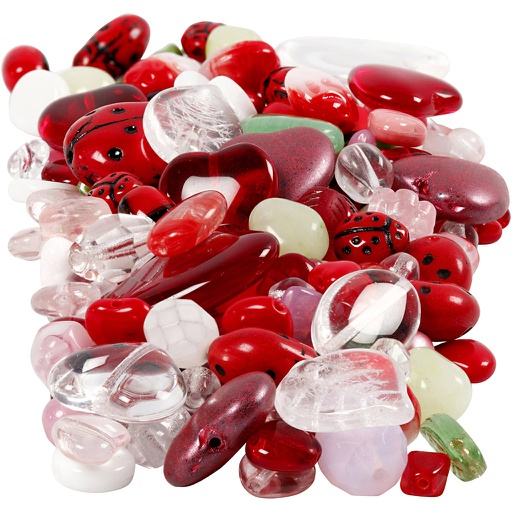 [CR68423] Glazen kralen, d: 5-22 mm - 350 gr