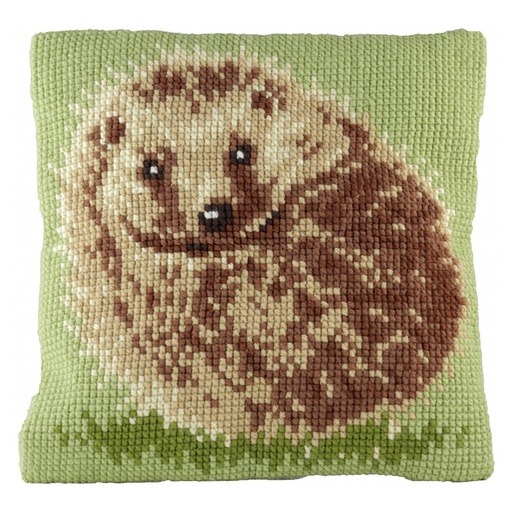 [PA4041#270] Kit coussin point de croix 40x40cm, Hérisson.
