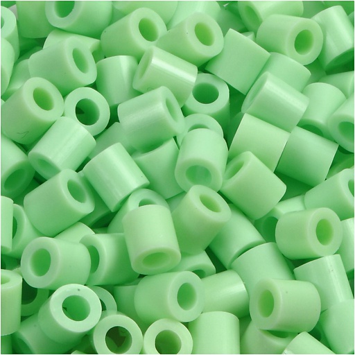 [CR751171] Strijkkralen, afm 5x5 mm, gatgrootte 2,5 mm, medium, pastel groen (32252), 6000 stuk/ 1 doos