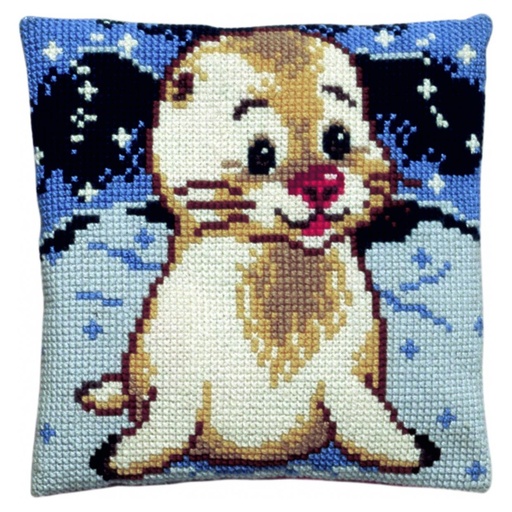 [PA4041#176] Kit coussin point de croix 40x40cm, Phoque