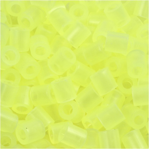 [CR751281] Perles à repasser, dim. 5x5 mm, diamètre intérieur 2,5 mm, medium, jaune néon (32223), 6000 pièce/ 1 Pq.