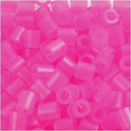 [CR751301] Strijkkralen, afm 5x5 mm, gatgrootte 2,5 mm, medium, roze neon (32257), 6000 stuk/ 1 doos