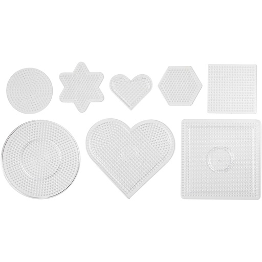[CR75319] Plaque à picots, 7-15 cm, 8 formes (étoile, diamant, cœur, cercle 2x) (Medium)