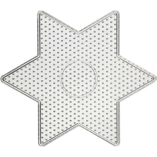 [CR75589] Plaque à picots, grande étoile, dim. 15x15 cm, medium, 10 pièces/ 1 Pq.