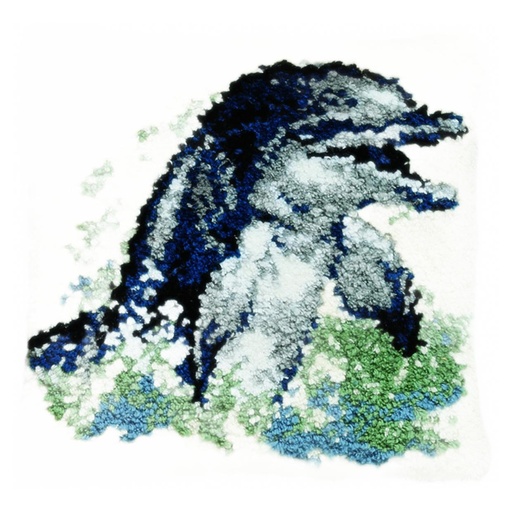 [PA4040#304] Knoopkussens 40x40cm, Dolfijn