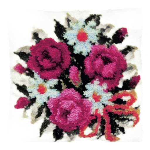 [PA4040#072] Knoopkussens 40x40cm, Boeket