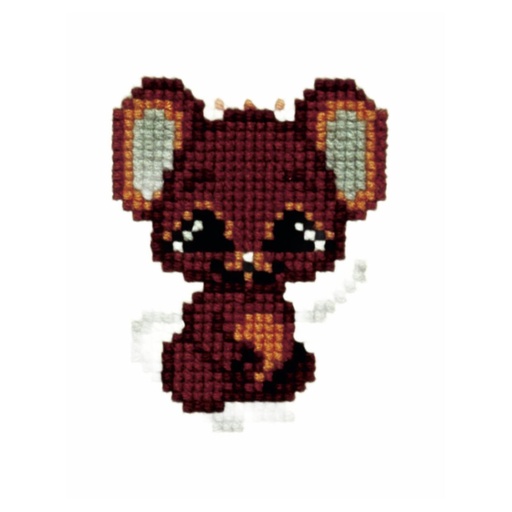 [PA0027#033] Pako voorgedrukt kruissteekpakket, Kindertekeningen 18x24cm