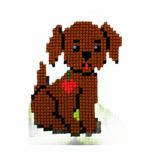 [PA0027#027] Pako voorgedrukt kruissteekpakket, Kindertekeningen 18x24cm