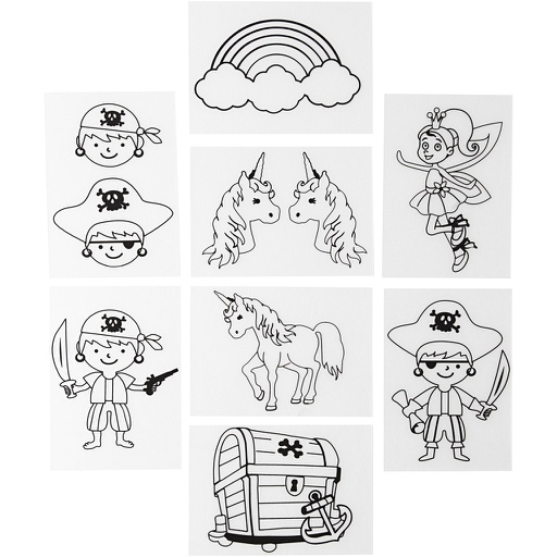 [CR79072] Krimpfolie met motieven, mat transparant, 10,5x14,5 cm, 36 vellen