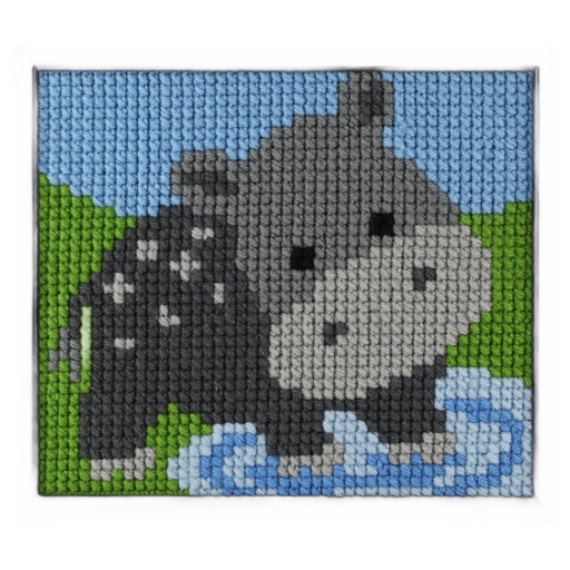 [PA0027#052] Pako voorgedrukt kruissteekpakket, Kindertekeningen 18x24cm