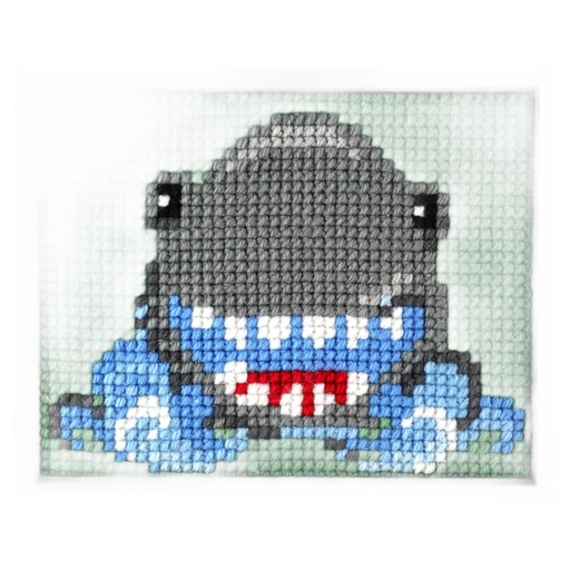 [PA0027#051] Pako voorgedrukt kruissteekpakket, Kindertekeningen 18x24cm