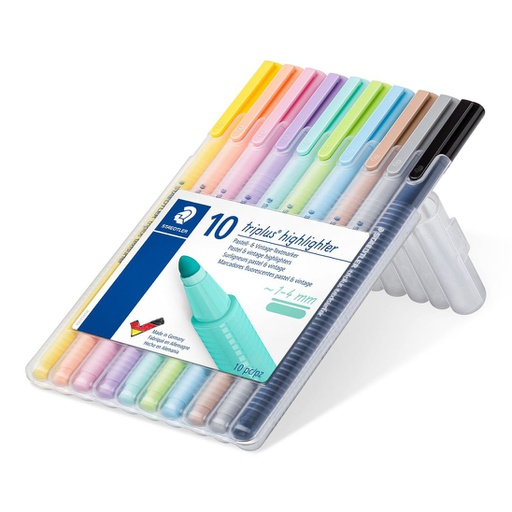 [S362CSB10] Staedtler Triplus Textsurfer®, Box 10 stuks - Kleurassortiment Pastel