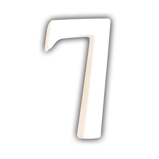 [DE-ABC#347] Décopatch Alfabet klein Cijfer 12cm 7 - Wit