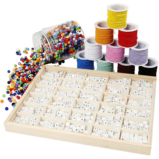 [CR97768] Groepsset Letterkralen voor je armband, 1 set