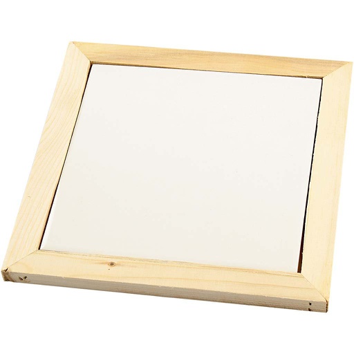 [054259] Dessous-De-Plat avec Cadre en Bois, 15X15 cm - Pin