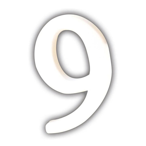 [DE-ABC#349] Décopatch Alfabet klein Cijfer 12cm 9 - Wit