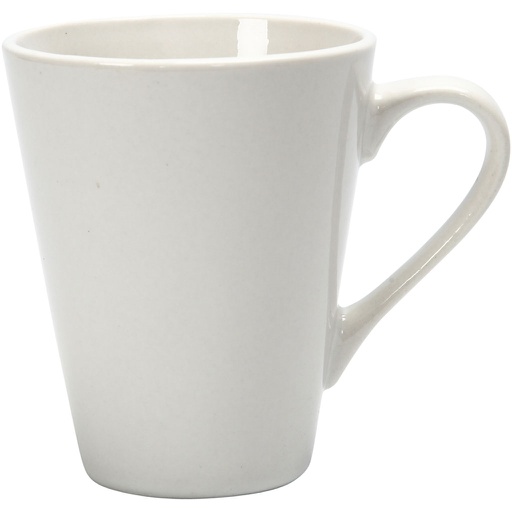 [CR55598] Tasse, H : 10 cm, d 5-8 cm, 250 ml, blanc, 12 pièces/ 1 Pq.