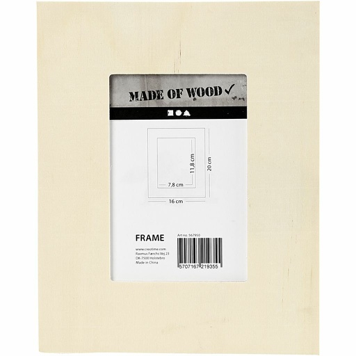 [CR567950] Cadre Photos, Dim. 20X16 cm, La Taille Du Trou: 11,8X7,8 cm, Triplex