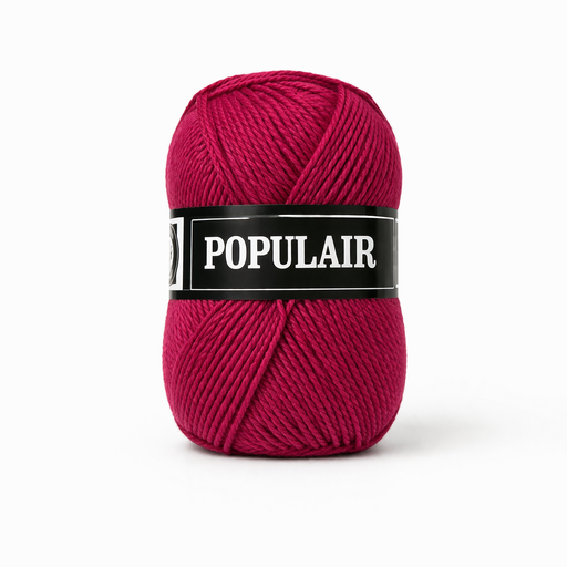 [PO34#64] Laine acrylique Populair 20 x 50gr. rose foncé (64)