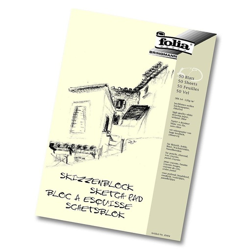 [FOL8304] Bloc à esquisse, 120g/m², DIN A4, 50 flles