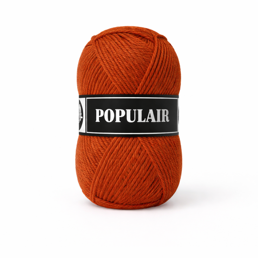 [PO34#66] Laine acrylique Populair 20 x 50gr. brun rouille (66)