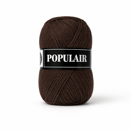 [PO34#12] Acrylwol Populair 20 x 50gr. donkerbruin (12)