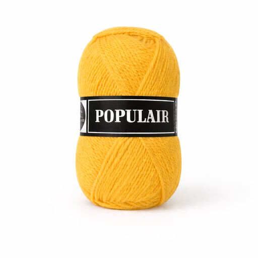 [PO34#72] Laine acrylique Populair 20 x 50gr. jaune vif (72)