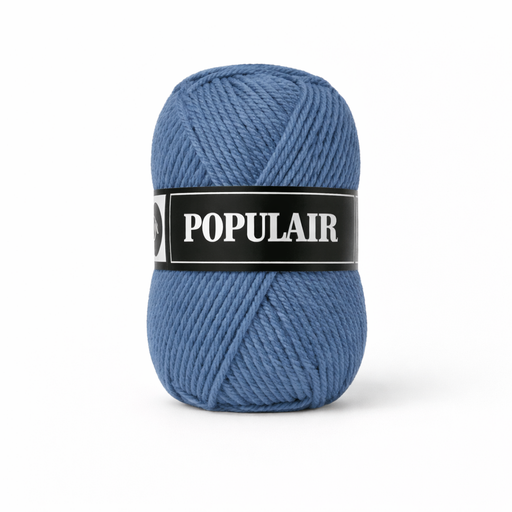 [PO34#25] Laine acrylique Populair 20 x 50gr. bleu jeans (25)
