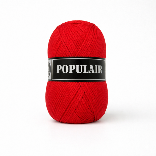 [PO34#40] Laine acrylique Populair 20 x 50gr. rouge vif (40)
