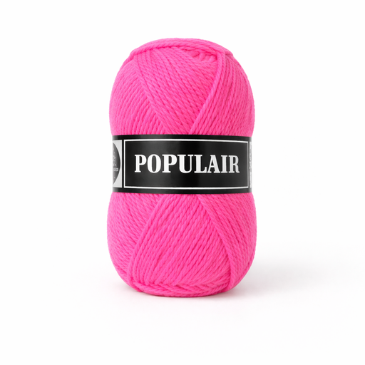 [PO34#75] Laine acrylique Populair 20 x 50gr. rose vif (75)