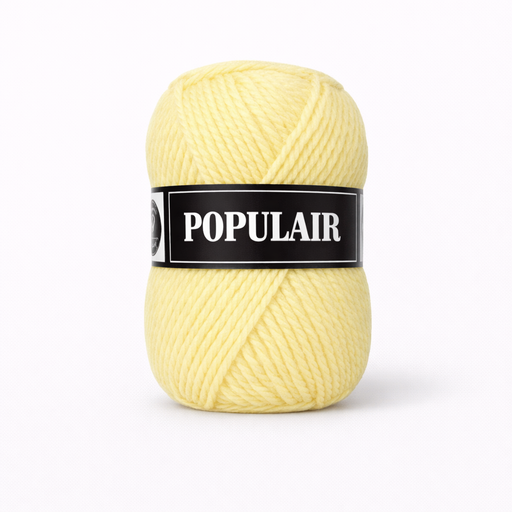 [PO34#28] Laine acrylique Populair 20 x 50gr. jaune doux (28)