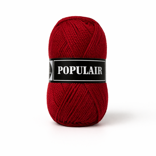 [PO34#05] Laine acrylique Populair 20 x 50gr. rouge (05)