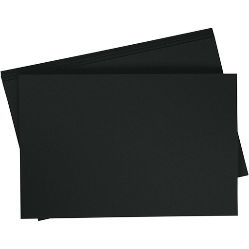 [0657#90] Getint papier 130g/m², 50x70cm, 10 vellen, zwart