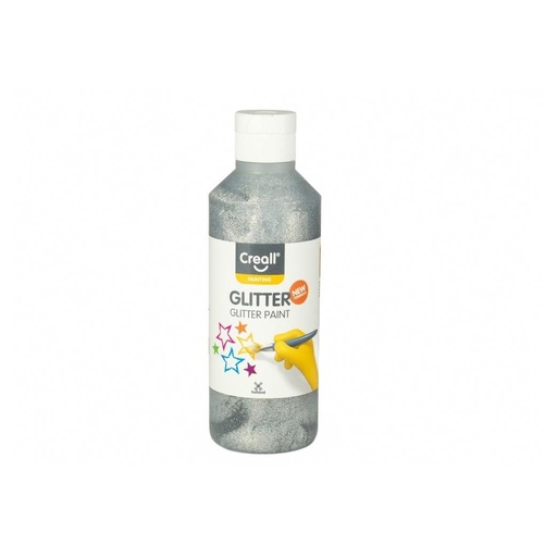 [C012#20] Creall Glitter, plakkaatverf met glitters, 250ml, zilver
