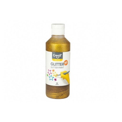 [C012#19] Creall Glitter, plakkaatverf met glitters, 250ml, goud