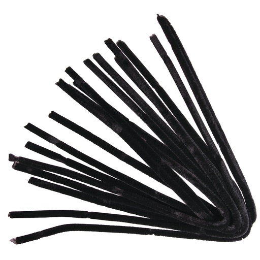 [0710#601] Chenilledraad, 50cm, Dikte 9 mm, zak 10st., zwart