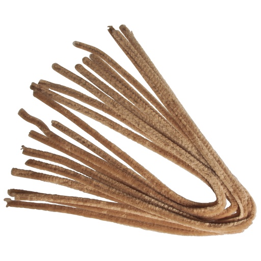 [0710#603] Chenilledraad, 50cm, Dikte 9 mm, zak 10st., beige