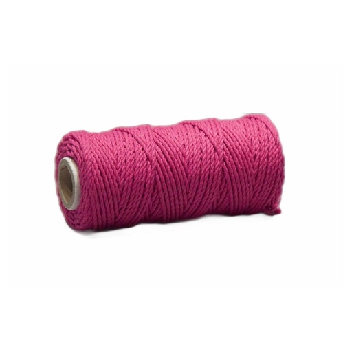 [31629#09] Corde cotton 2mm (DD), 200gr - 75m - Rose Foncé