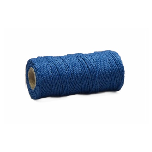 [31629#05] Corde cotton 2mm (DD), 200gr - 75m - Bleu Royal